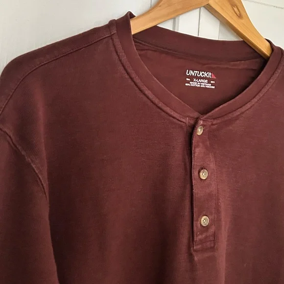 UNTUCKit Men’s Size XL Long Sleeve Henley Pullover Sweater - Picture 6 of 12